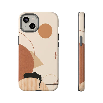 Abstract Earth Tones Phone Case — Minimal Geometric Design
