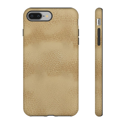 Tan Distressed Leather Texture Phone Case — Rugged Protective iPhone Cover