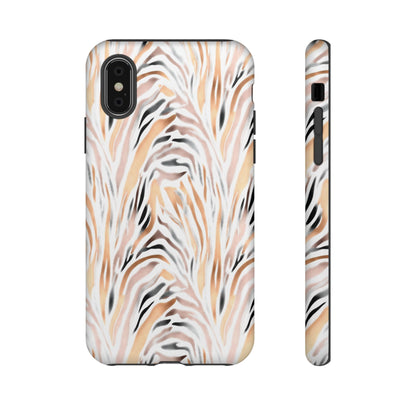 Tough Case — Neutral Watercolor Tiger Stripe Phone Case