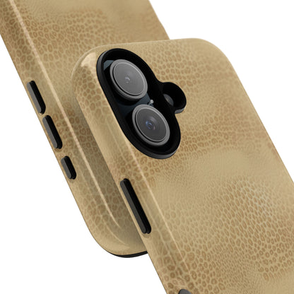 Tan Distressed Leather Texture Phone Case — Rugged Protective iPhone Cover