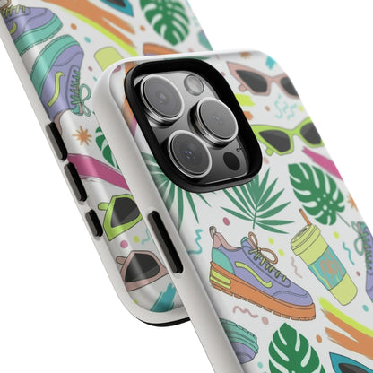 Tough Cases — Colorful Retro Sneakers & Sunglasses Phone Case