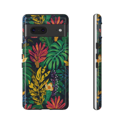 Tropical Floral Phone Case — Vibrant Jungle Leaf Protective Cover