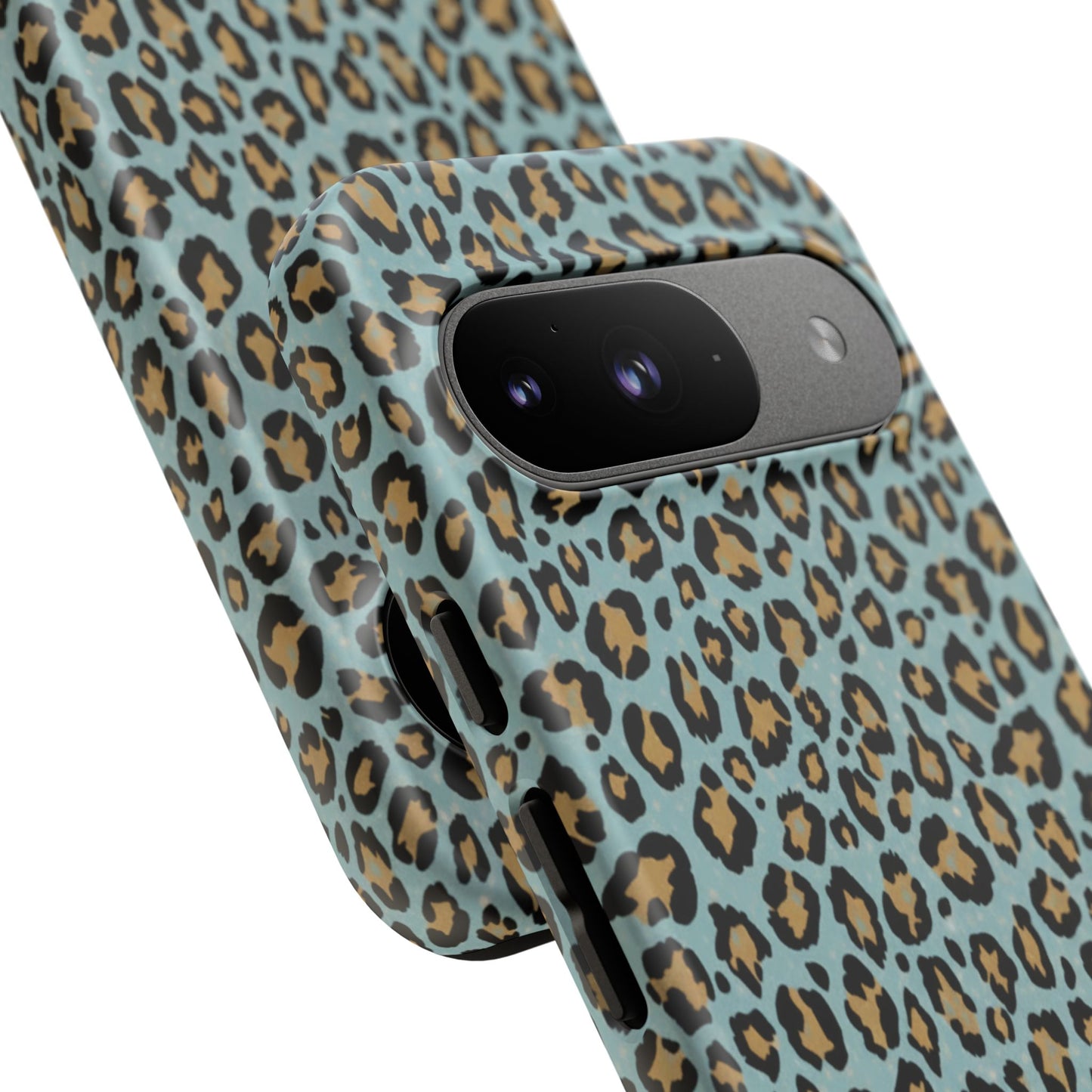 Leopard Print Tough Phone Case - Blue Cheetah Protective Cover