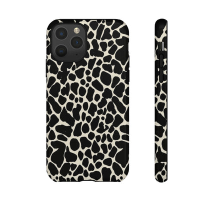 Black and White Cowhide Phone Case — Protective Tough Case