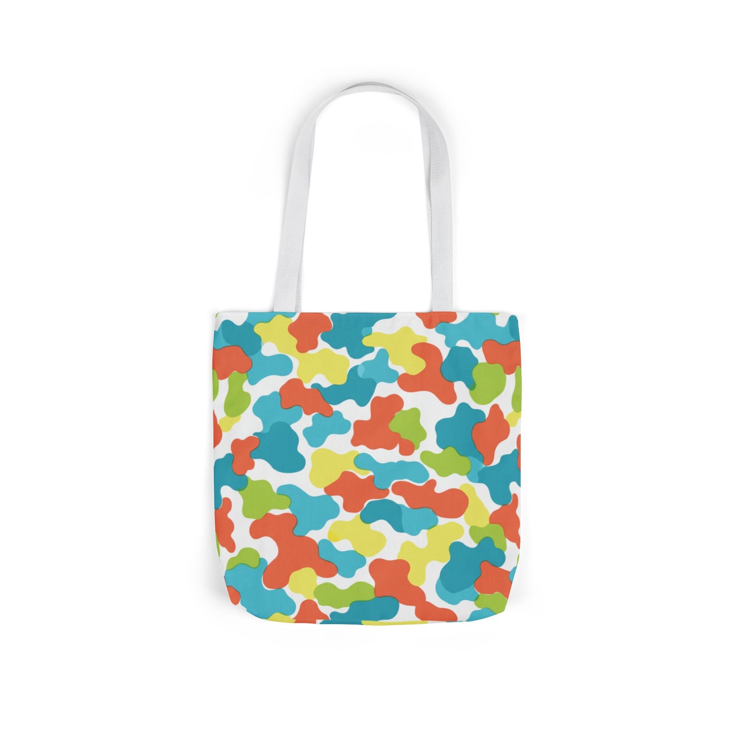 Colorful Abstract Camo Canvas Tote