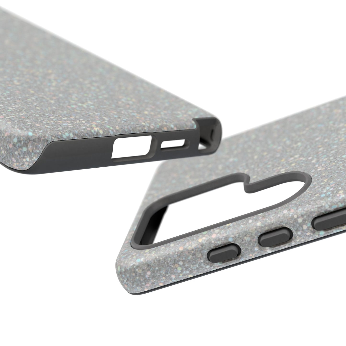 Glitter Silver Tough Phone Case — Sparkling Protective Phone Case