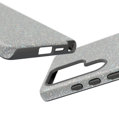 Glitter Silver Tough Phone Case — Sparkling Protective Phone Case