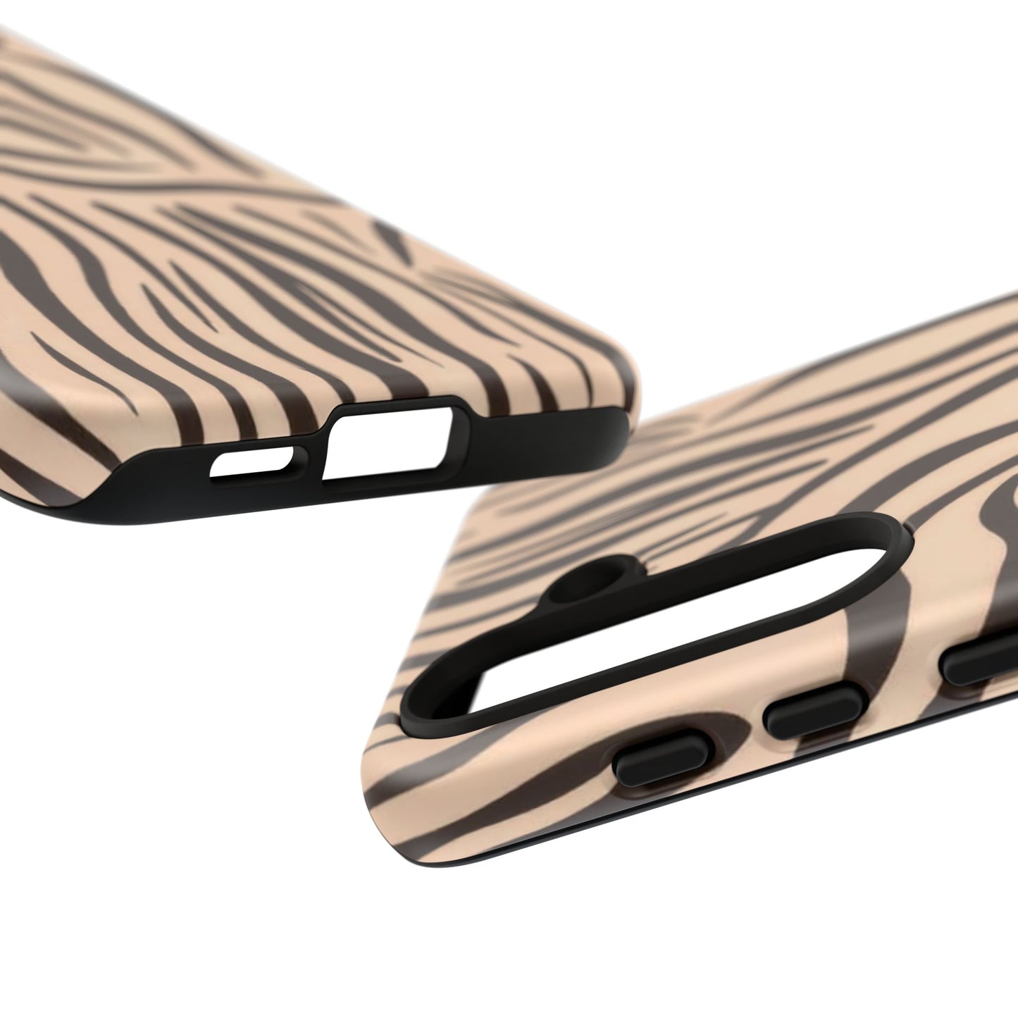 Zebra Stripe Tough Phone Case – Neutral Animal Print Protective Cover