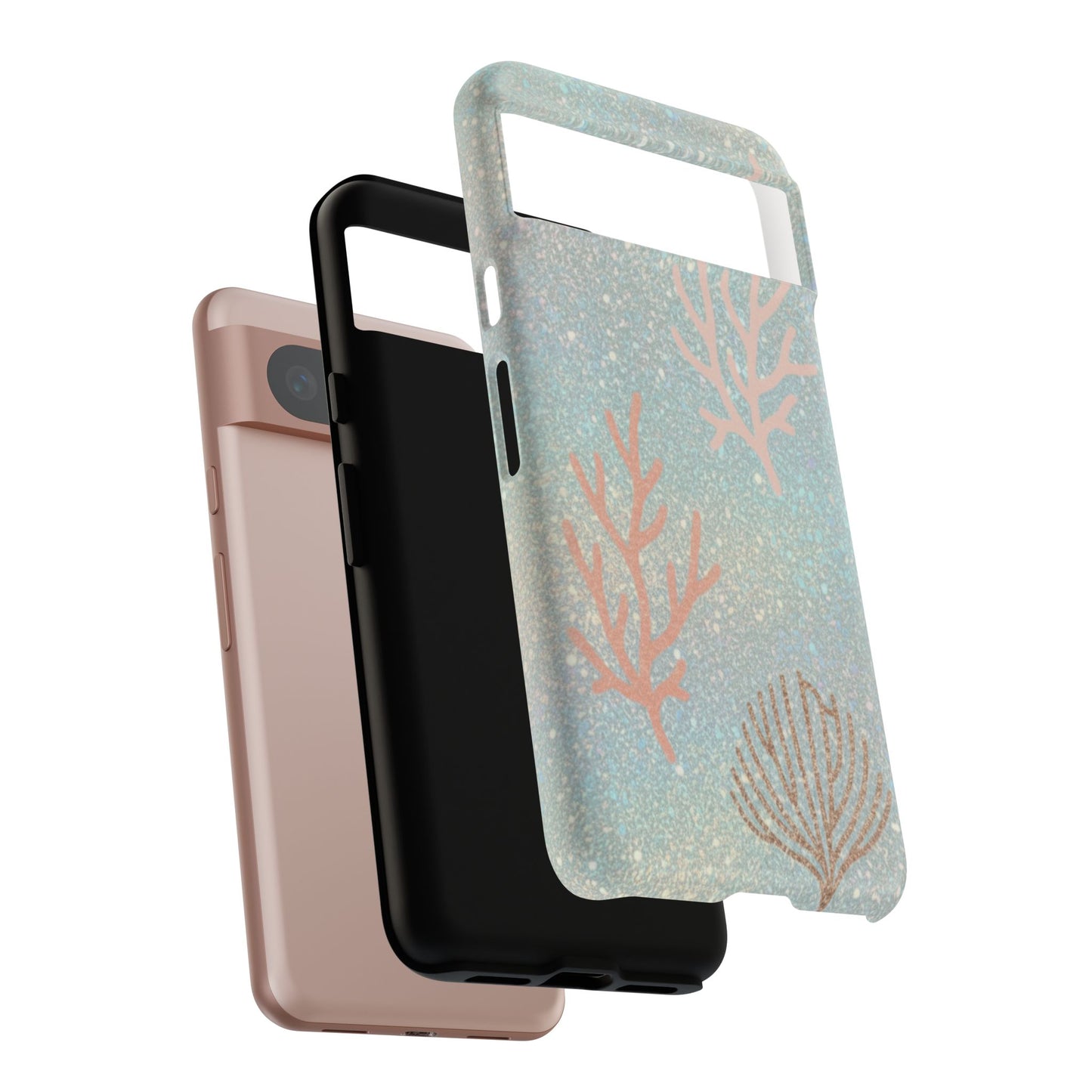 Seafoam Sparkle Phone Case – Coral & Seashell Tough Case