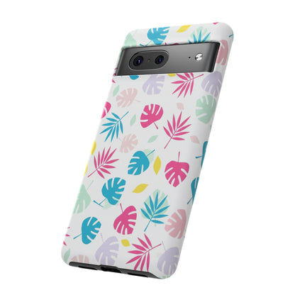 Tropical Leaf Phone Case — Colorful Pastel Monstera & Palm iPhone Case
