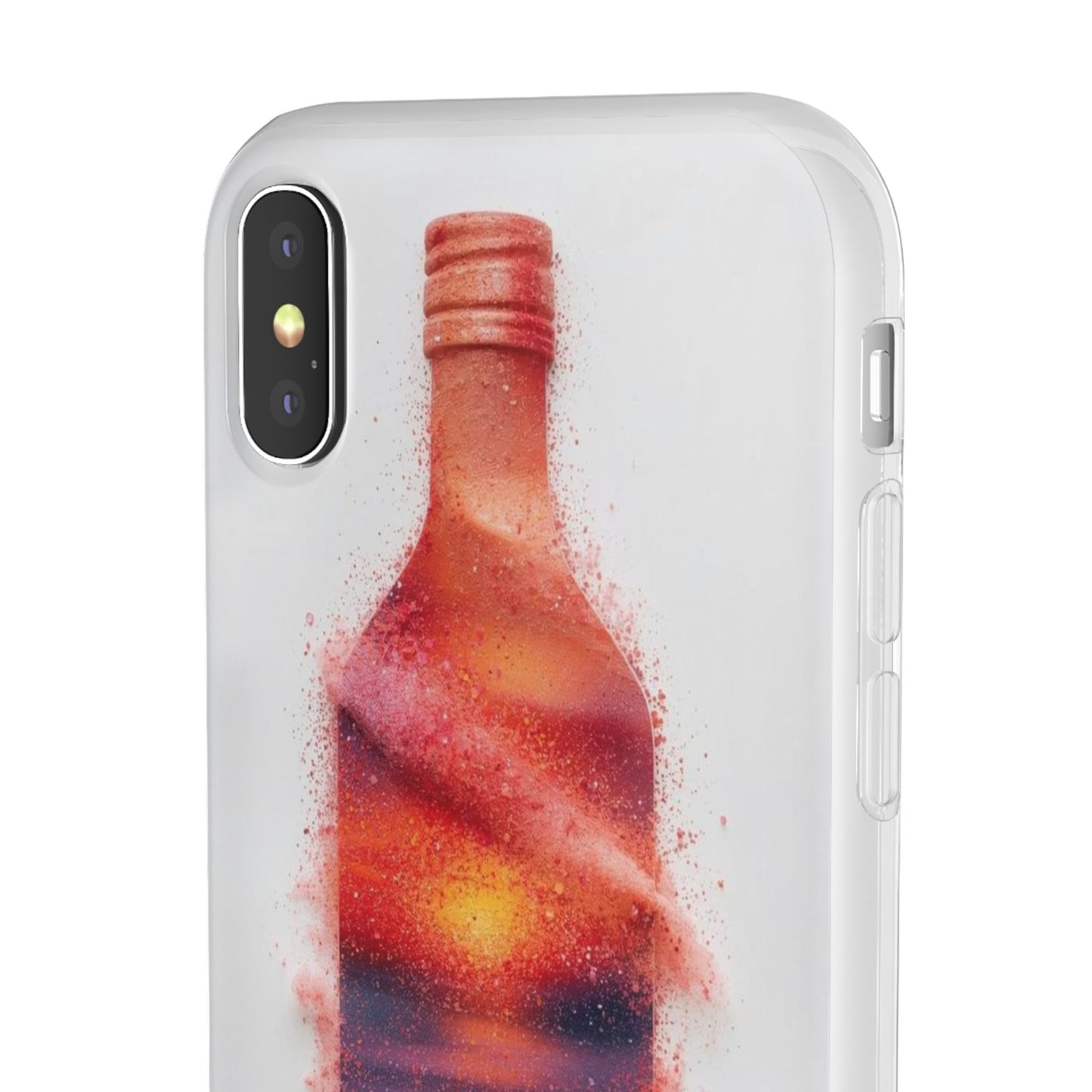 Galaxy Bottle Phone Case — Abstract Cosmic Beverage Design Flexible Case