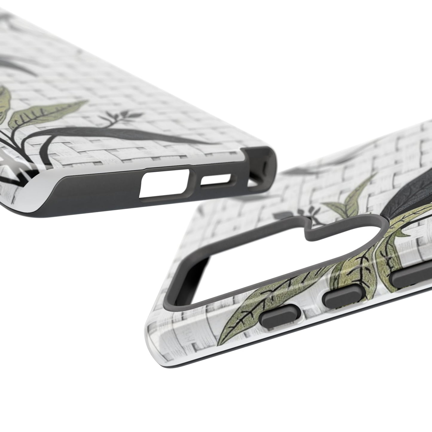 Floral Woven Tough Phone Case — Protective Botanical iPhone Cover