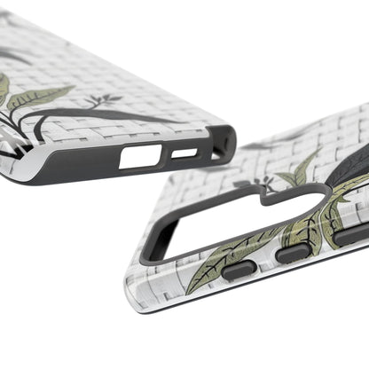 Floral Woven Tough Phone Case — Protective Botanical iPhone Cover