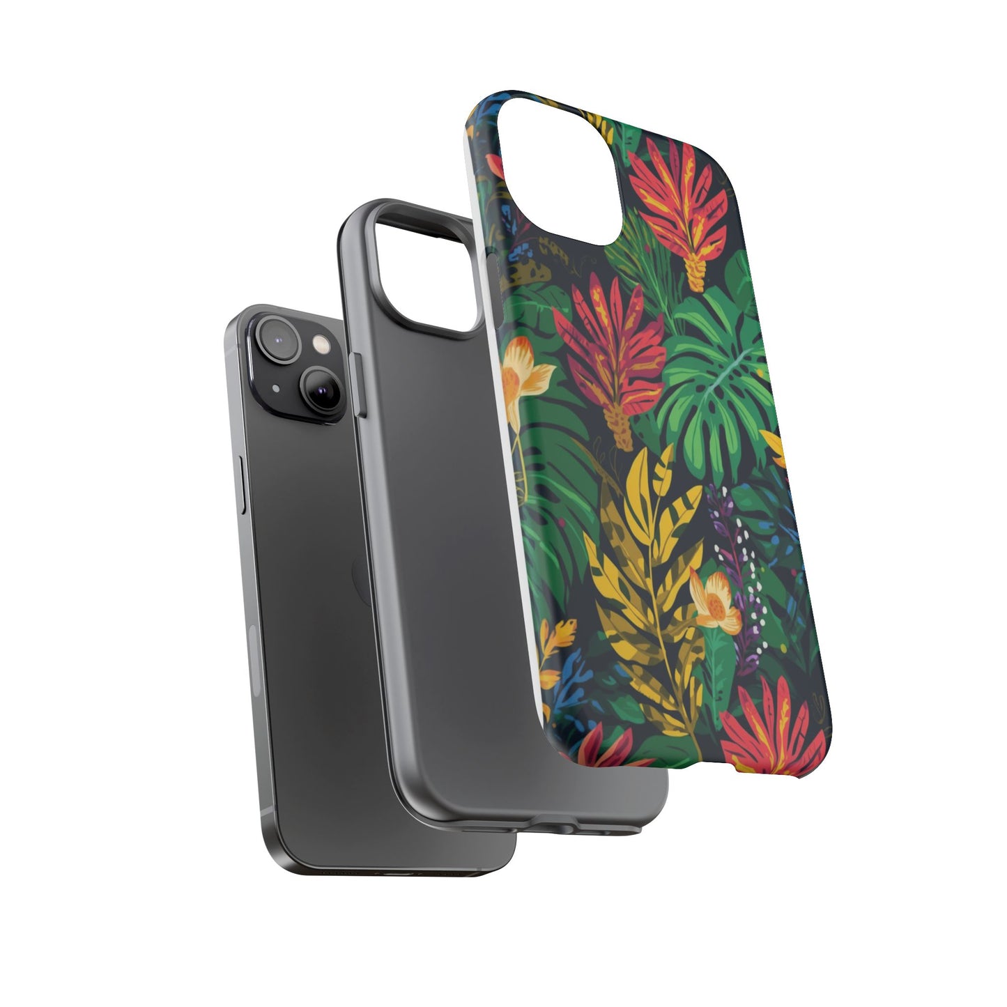 Tropical Floral Phone Case — Vibrant Jungle Leaf Protective Cover