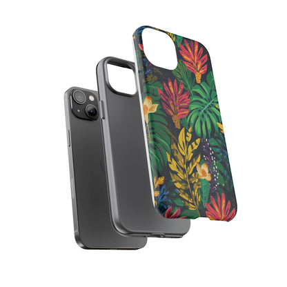 Tropical Floral Phone Case — Vibrant Jungle Leaf Protective Cover