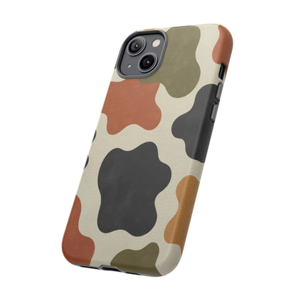 Retro Abstract Camouflage Phone Case — Earth Tone Tough Case