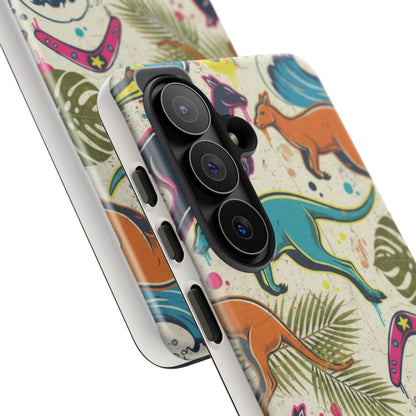 Tough Cases — Colorful Surfing Kangaroo Phone Case