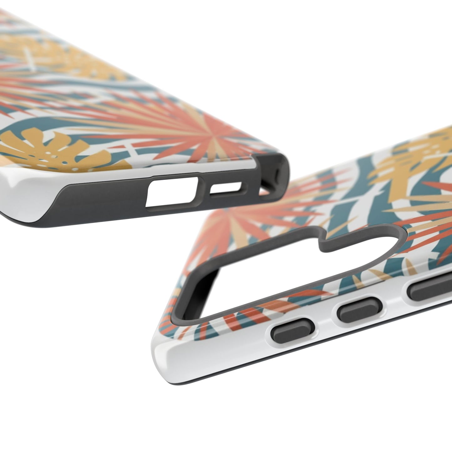 Tropical Palm Tough Phone Case – Retro Wave Floral Protective Cover