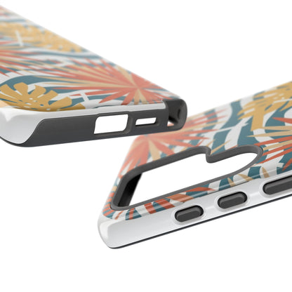 Tropical Palm Tough Phone Case – Retro Wave Floral Protective Cover