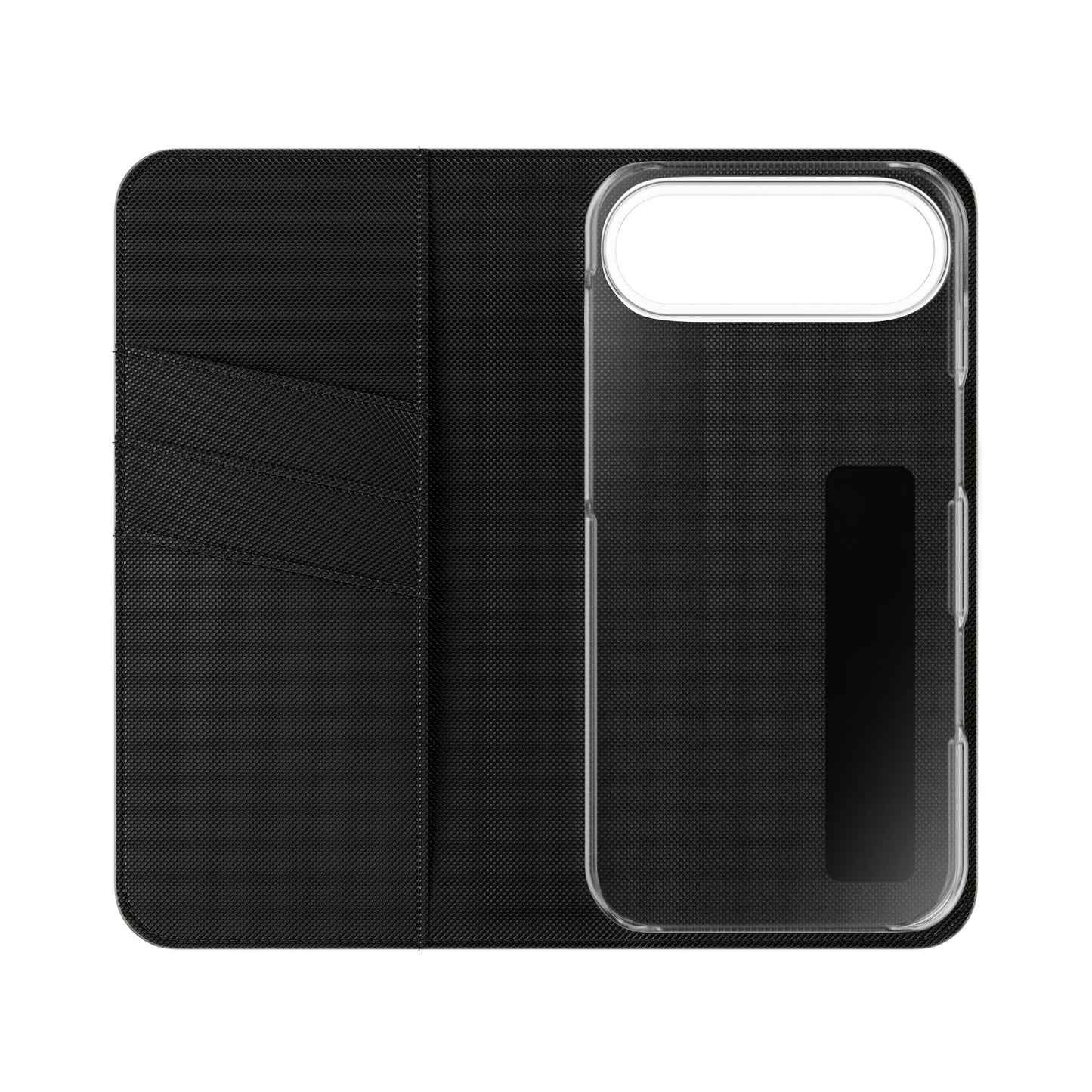 Botanical Noir Flip Phone Case — Dark Floral Wallet Cover with Card Slots