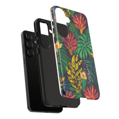 Tropical Floral Phone Case — Vibrant Jungle Leaf Protective Cover