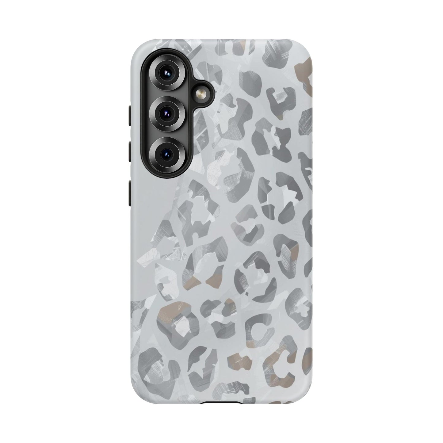 Silver Leopard Tough Phone Case