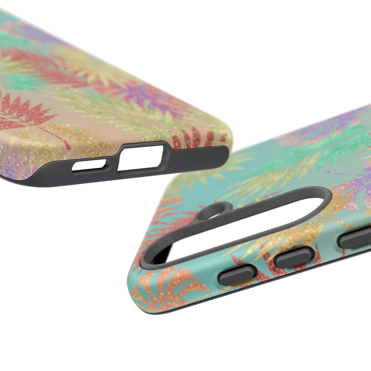 Tropical Palm Leaf Tough Phone Case – Colorful Pastel Botanical Protection