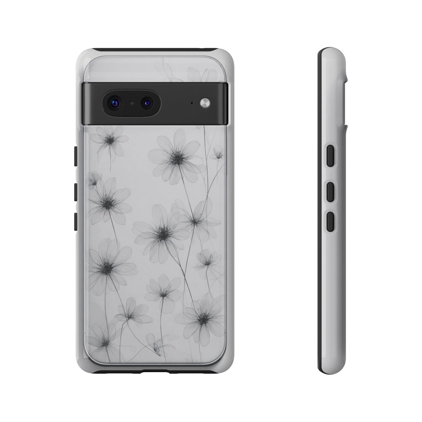 Tough Case — Black & White Floral Tough Phone Case