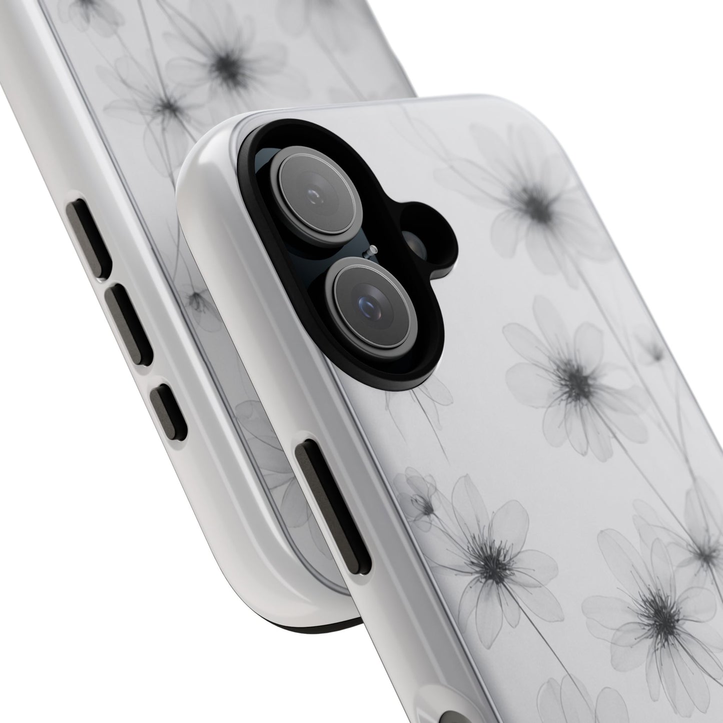 Tough Case — Black & White Floral Tough Phone Case