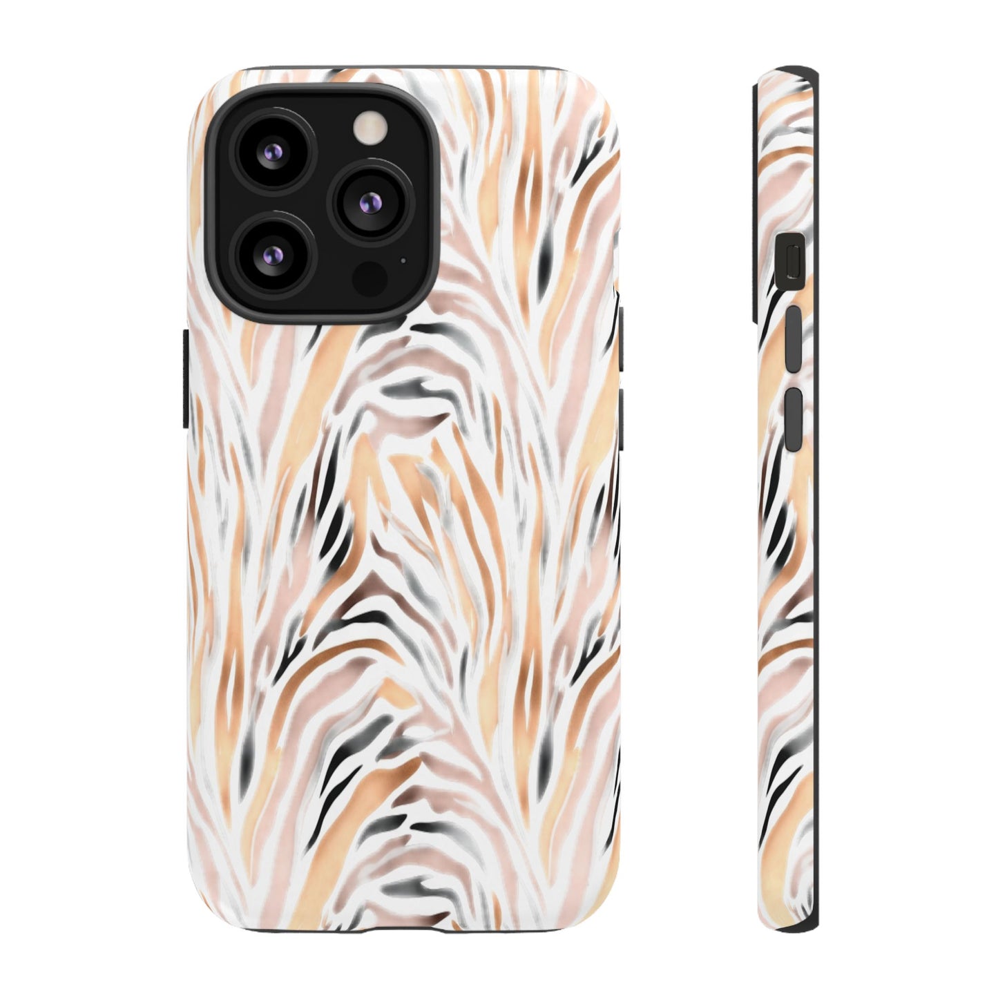 Tough Case — Neutral Watercolor Tiger Stripe Phone Case