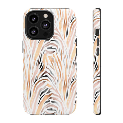 Tough Case — Neutral Watercolor Tiger Stripe Phone Case