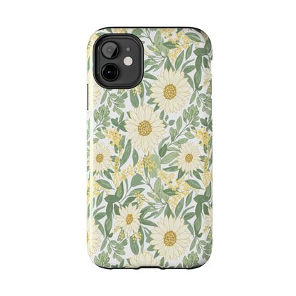 Daisy Meadow Tough Phone Case — Floral Protective Phone Cover