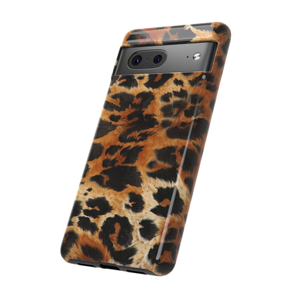 Leopard Print Tough Phone Case – Rugged Protective iPhone Cover