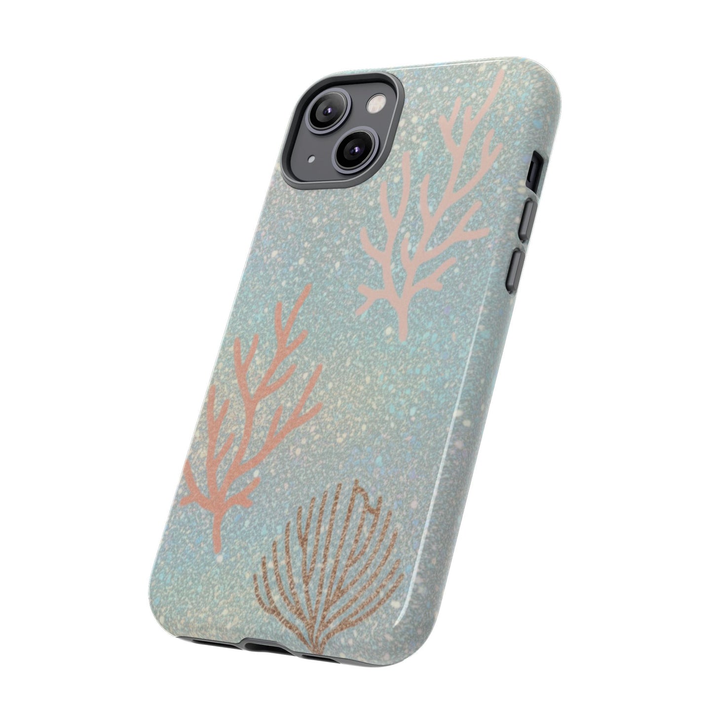 Seafoam Sparkle Phone Case – Coral & Seashell Tough Case