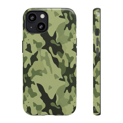 Camo Tough Phone Case — Military Green Protective iPhone Cover