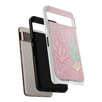 Pink Glitter Seaweed Tough Case - Sparkle Protective Phone Cover