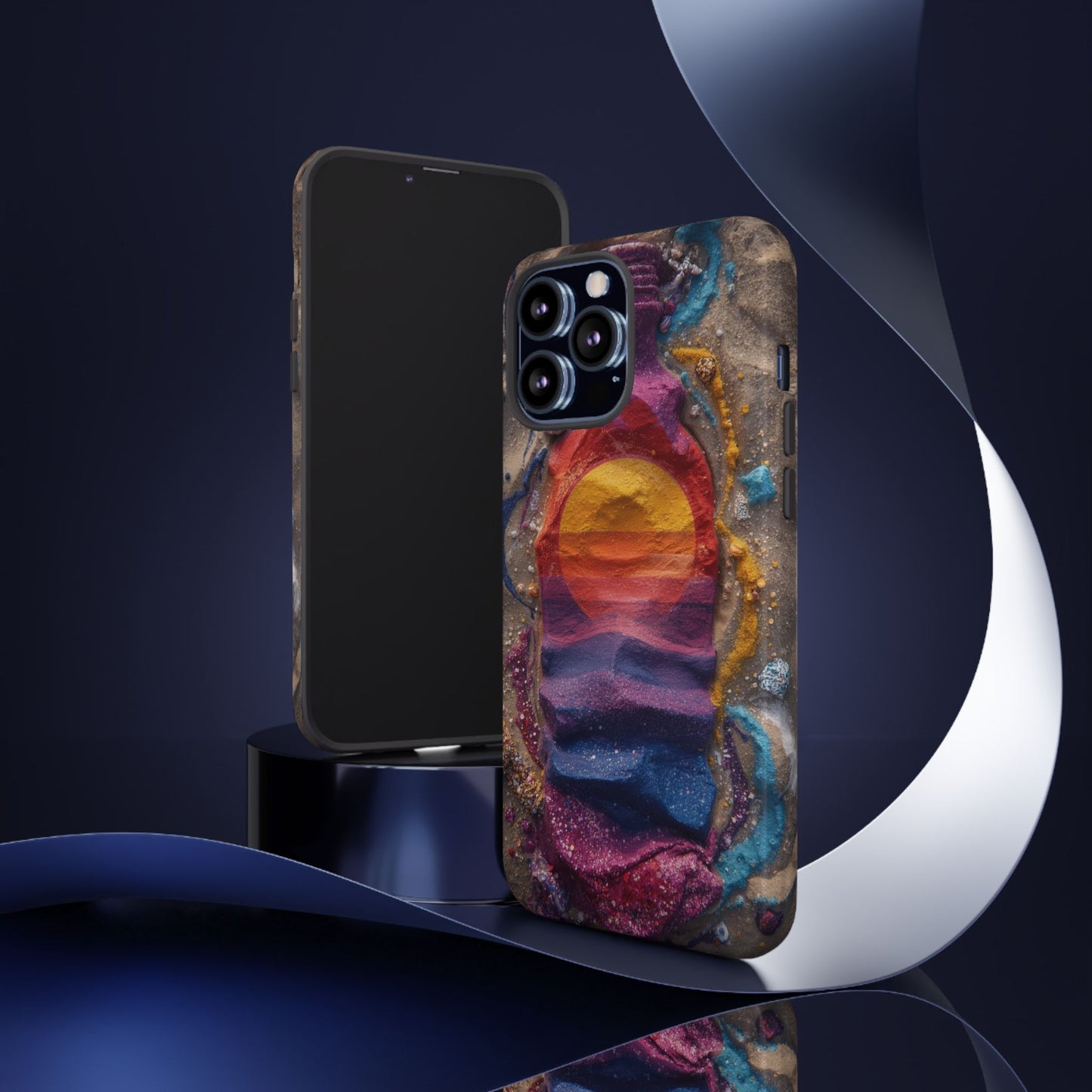 Phone Case — Colorful Sand Art Sunset Tough Protective Case