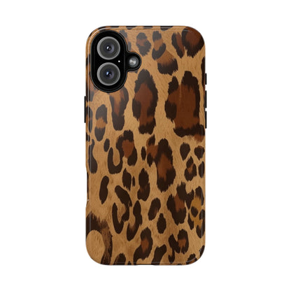 Leopard Print Tough Phone Case — Durable Animal Print Protective Cover