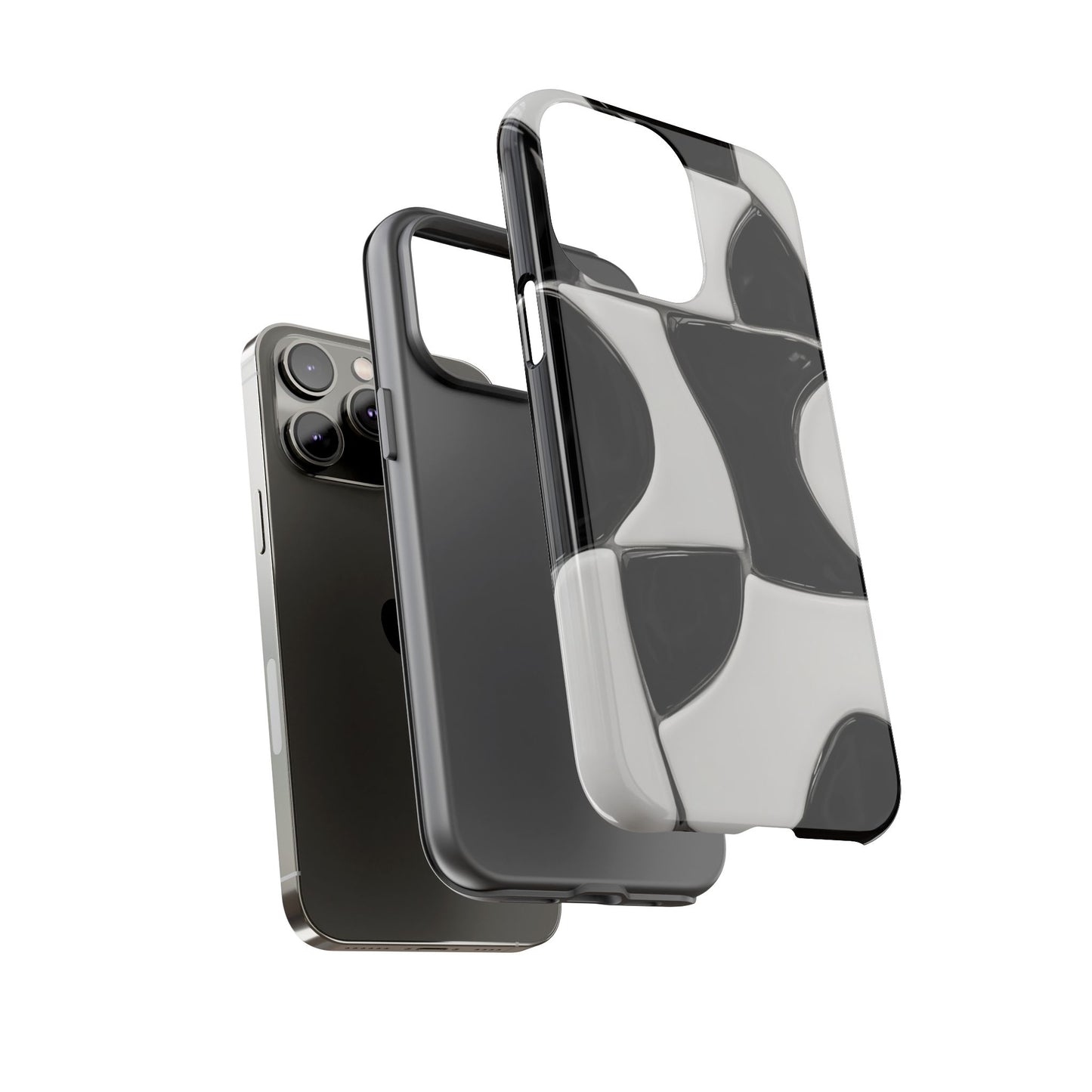 Black & White Abstract Pattern Tough Phone Case