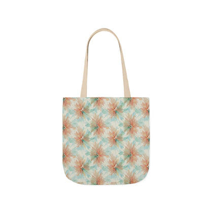 Tie-Dye Floral Canvas Tote Bag — Boho Pastel Market Tote