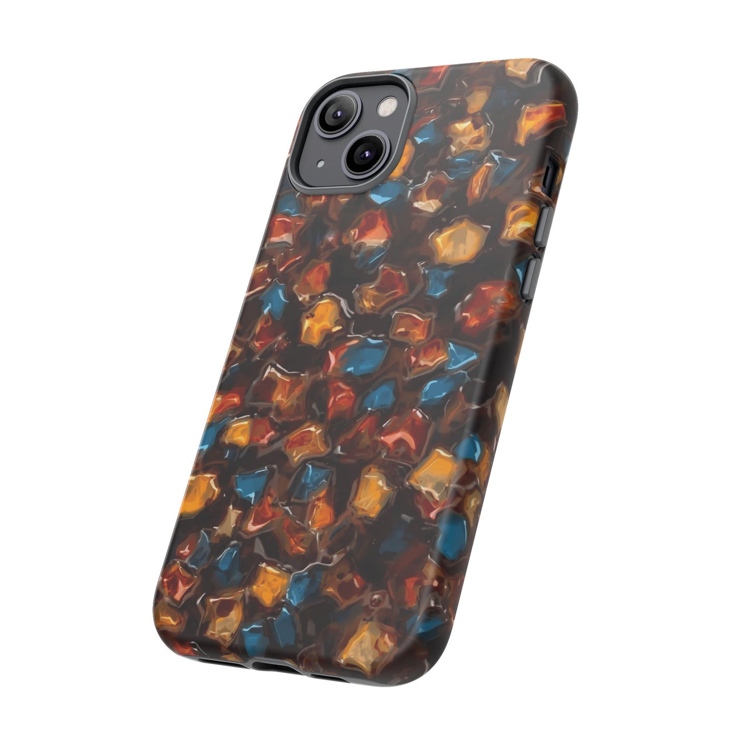 Phone Case - Amber Tortoiseshell Mosaic Protective Cover