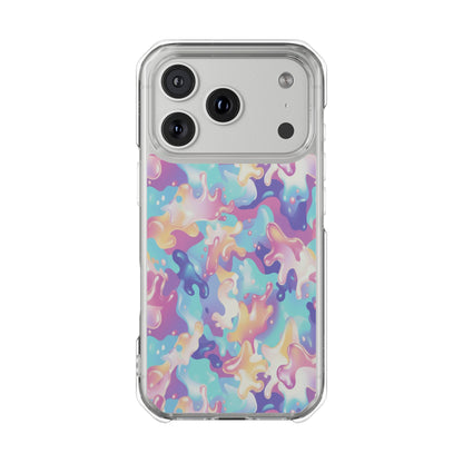 Pastel Liquid Camouflage Magnetic Clear Phone Case
