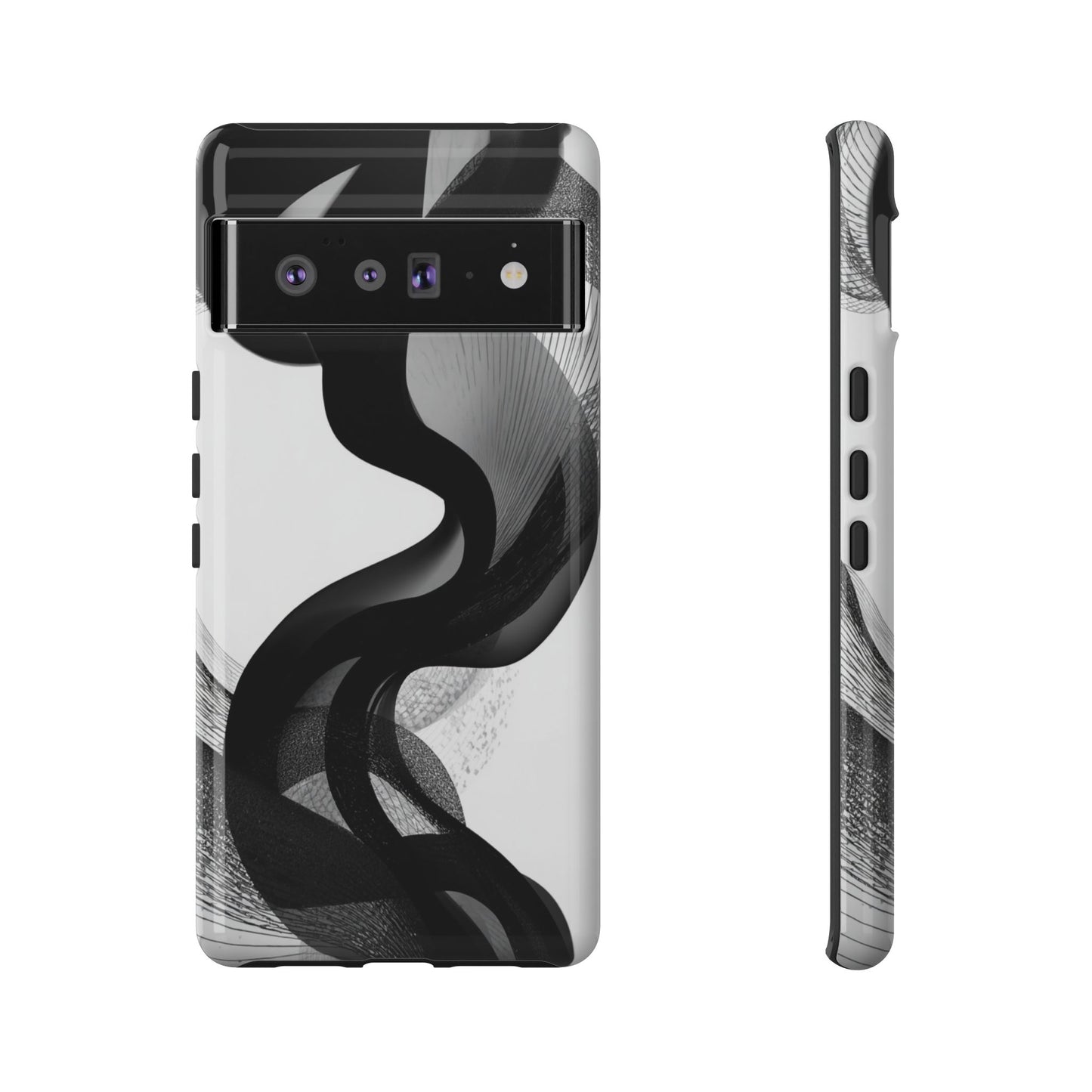 Phone Case — Monochrome Abstract Protective Cover
