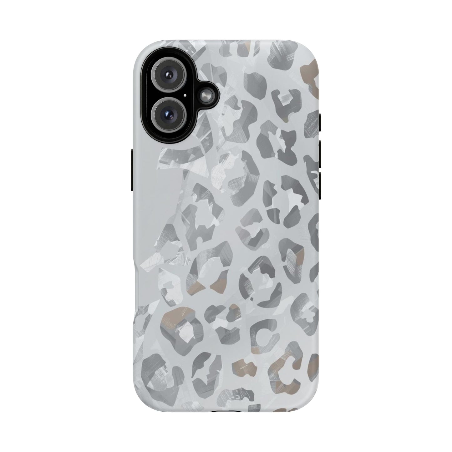 Silver Leopard Tough Phone Case