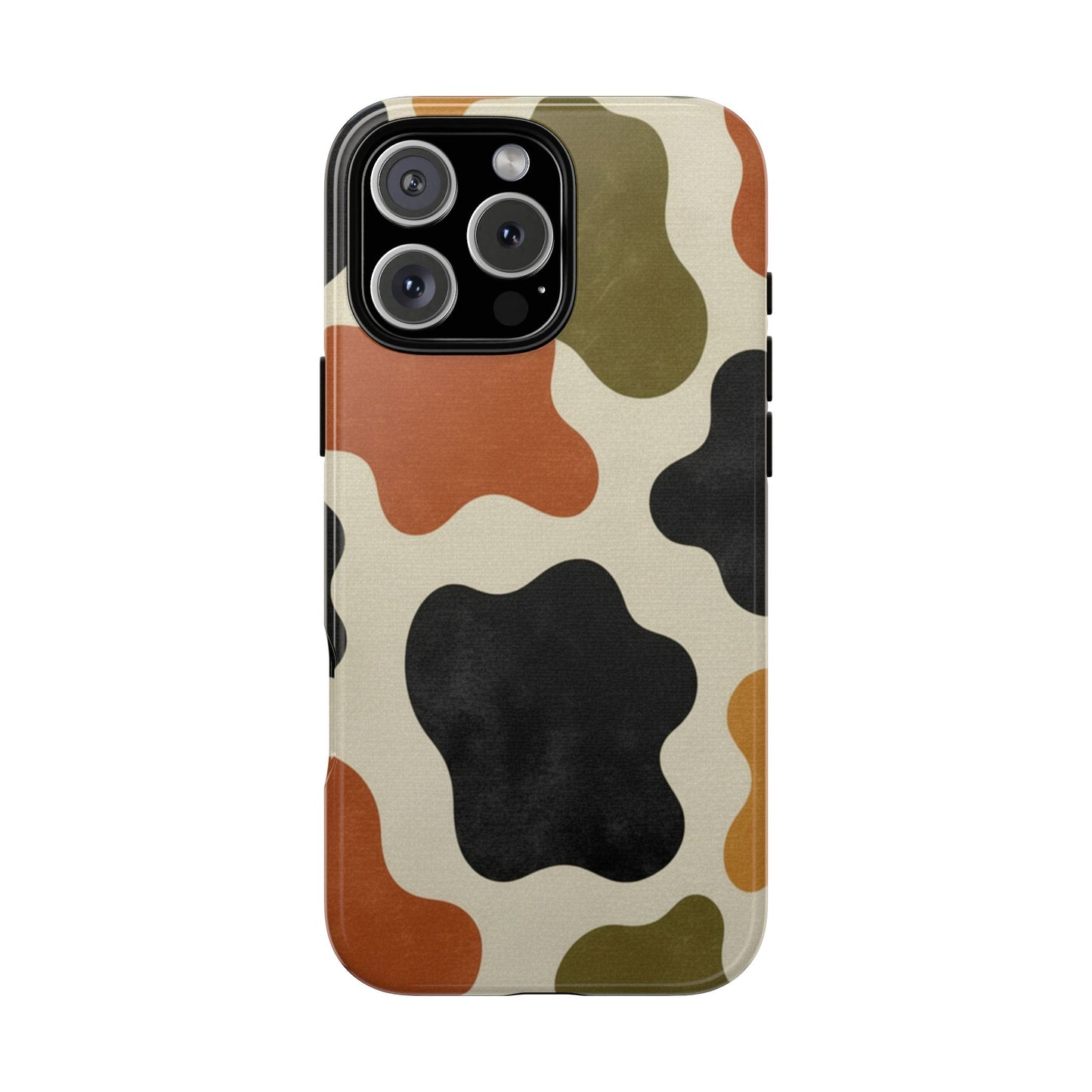 Retro Abstract Camouflage Phone Case — Earth Tone Tough Case
