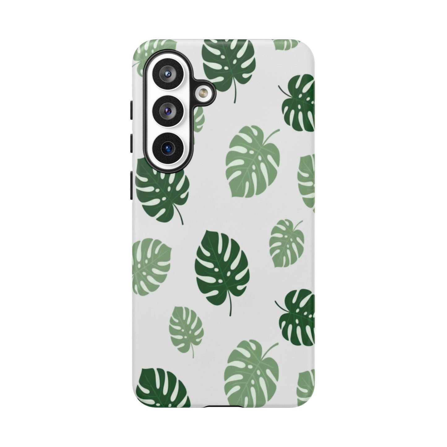 Monstera Leaf Phone Case — Tropical Green Pattern Tough Case
