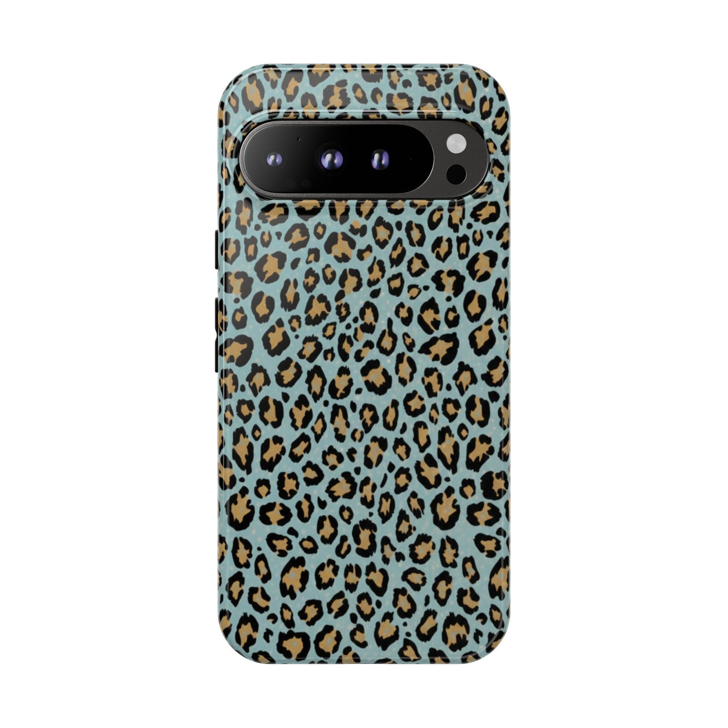 Leopard Print Tough Phone Case - Blue Cheetah Protective Cover