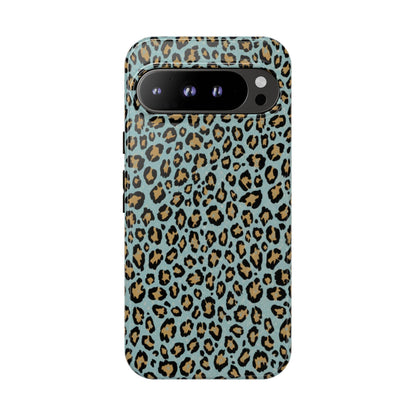 Leopard Print Tough Phone Case - Blue Cheetah Protective Cover