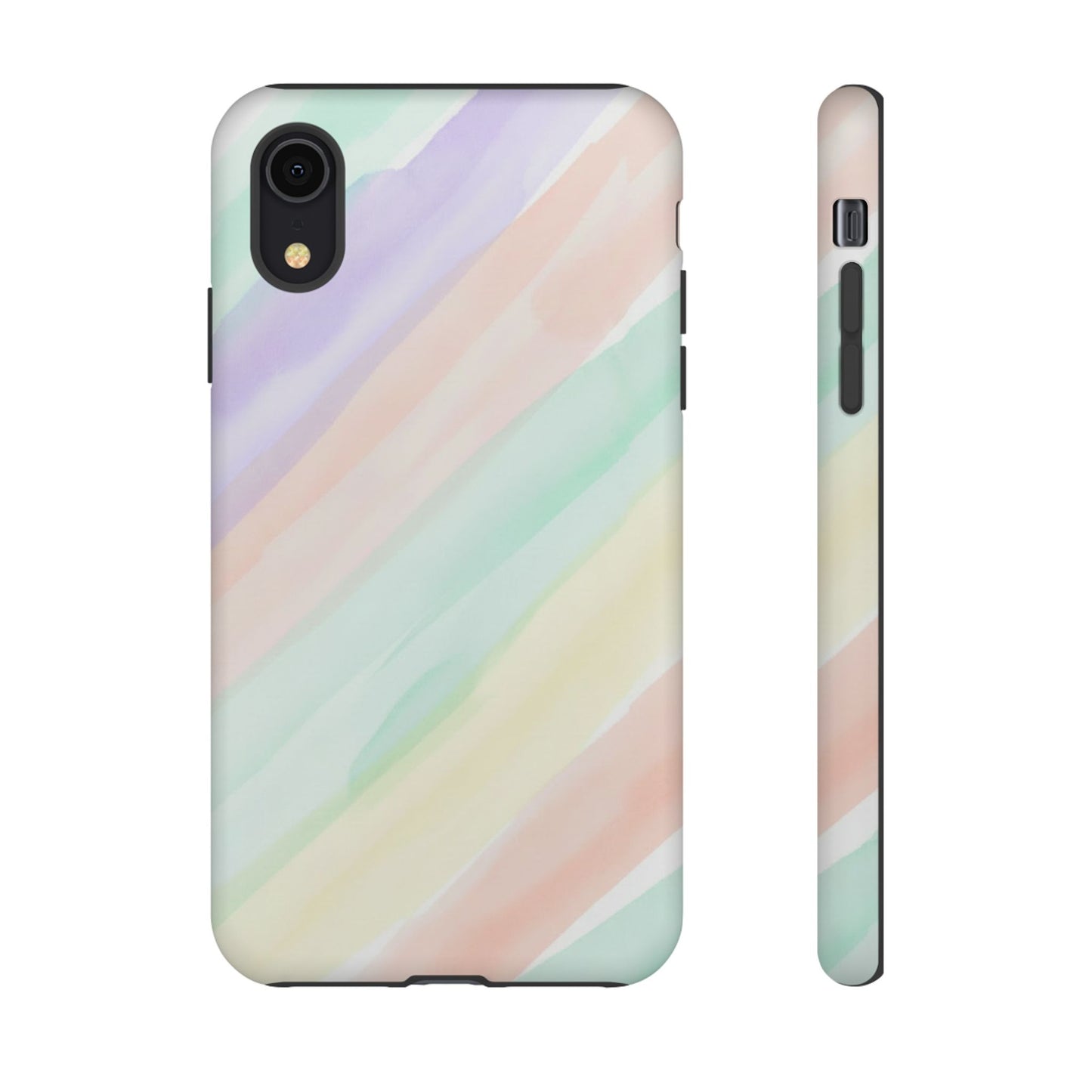 Pastel Watercolor Stripe Tough Phone Case