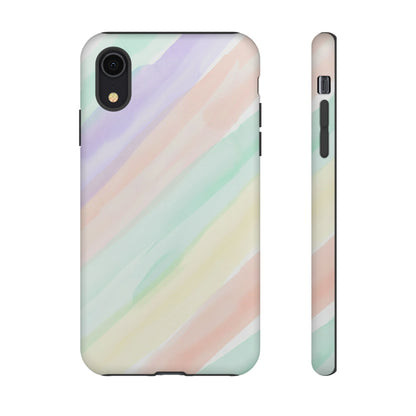 Pastel Watercolor Stripe Tough Phone Case